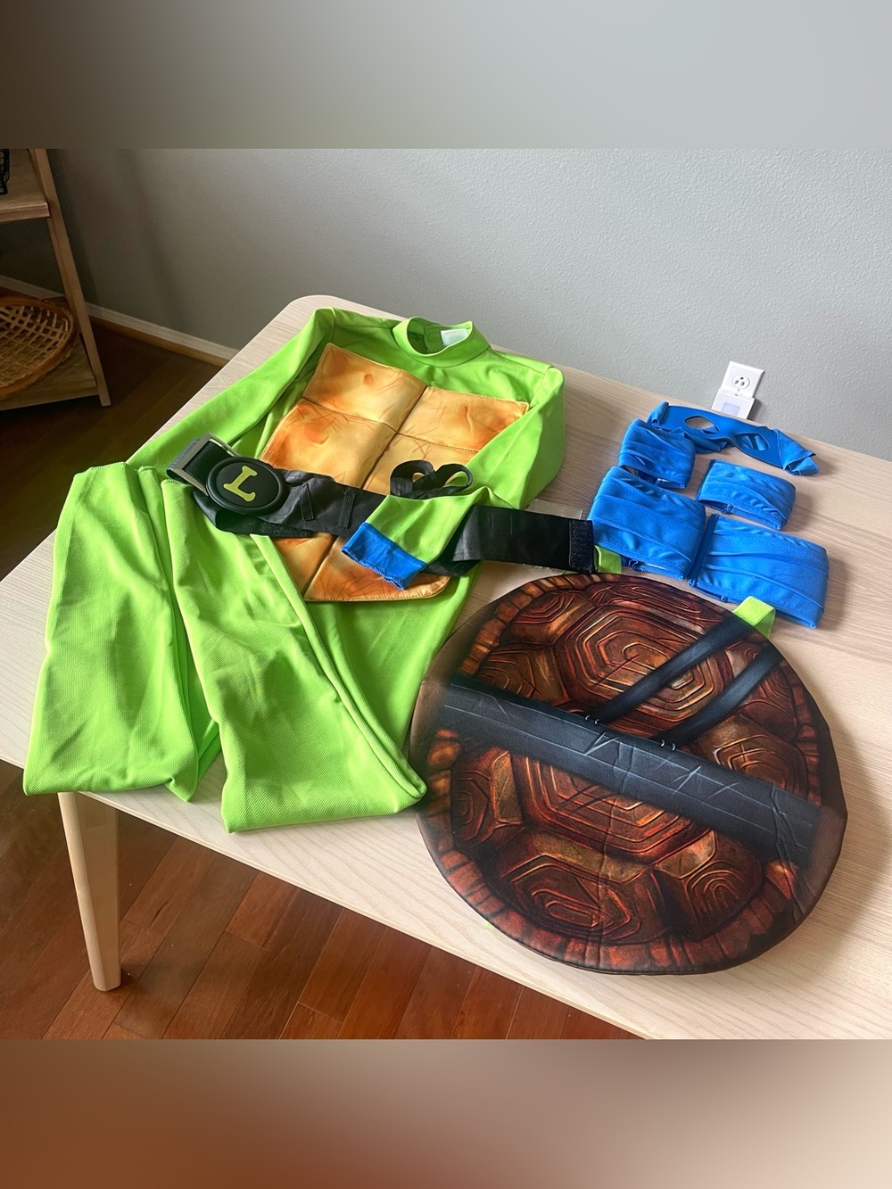 Teenage Mutant Ninja Turtles Leonardo Costume Kids M 7/8 Halloween Pretend Party